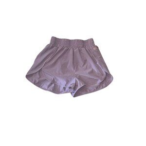 Womens Lavender Running Shorts 95% Rayon 5% Spandex Elastic Waistband Breathable